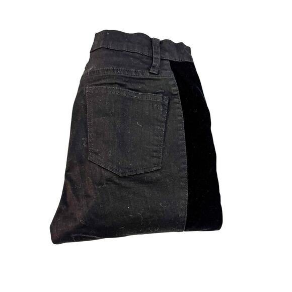 Madewell Black 9" High-Rise Skinny Tuxedo Accent Stripe Style Jeans Size 27T - Picture 1 of 6